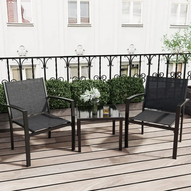 4-Piece Patio Furniture Set – Compact Outdoor Seating Ensemble 1