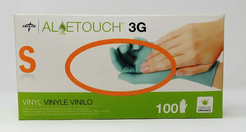 Aloetouch 3G Vinyl Exam Gloves – Small, 100 Per Box (700-2701) 1