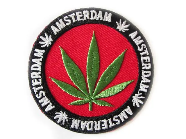Amsterdam Cannabis Plant Appliqué 1