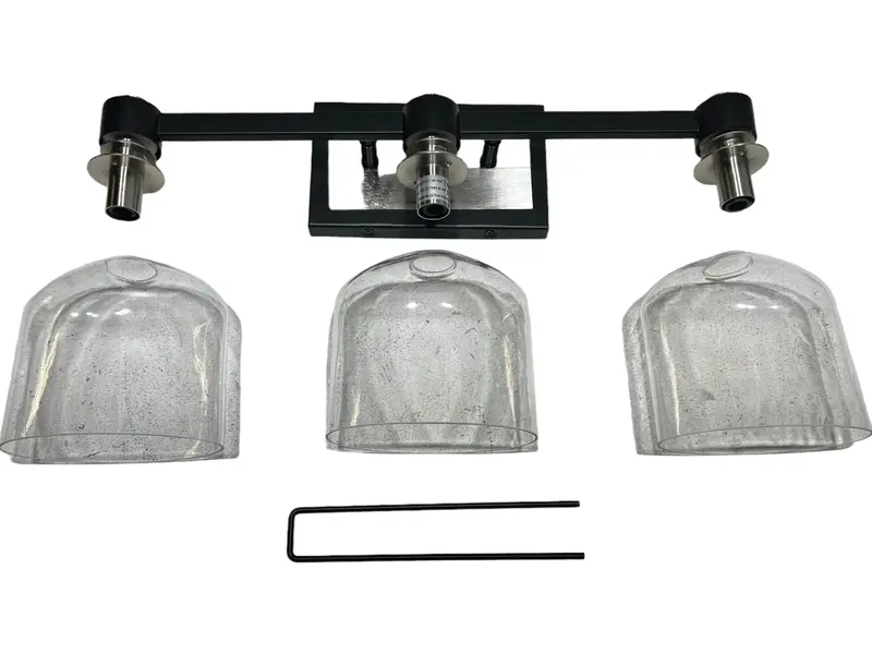 Artcraft Ac11693Nb Lyndon 3-Light 24" Vanity Light – Black And Brushed Nickel 1
