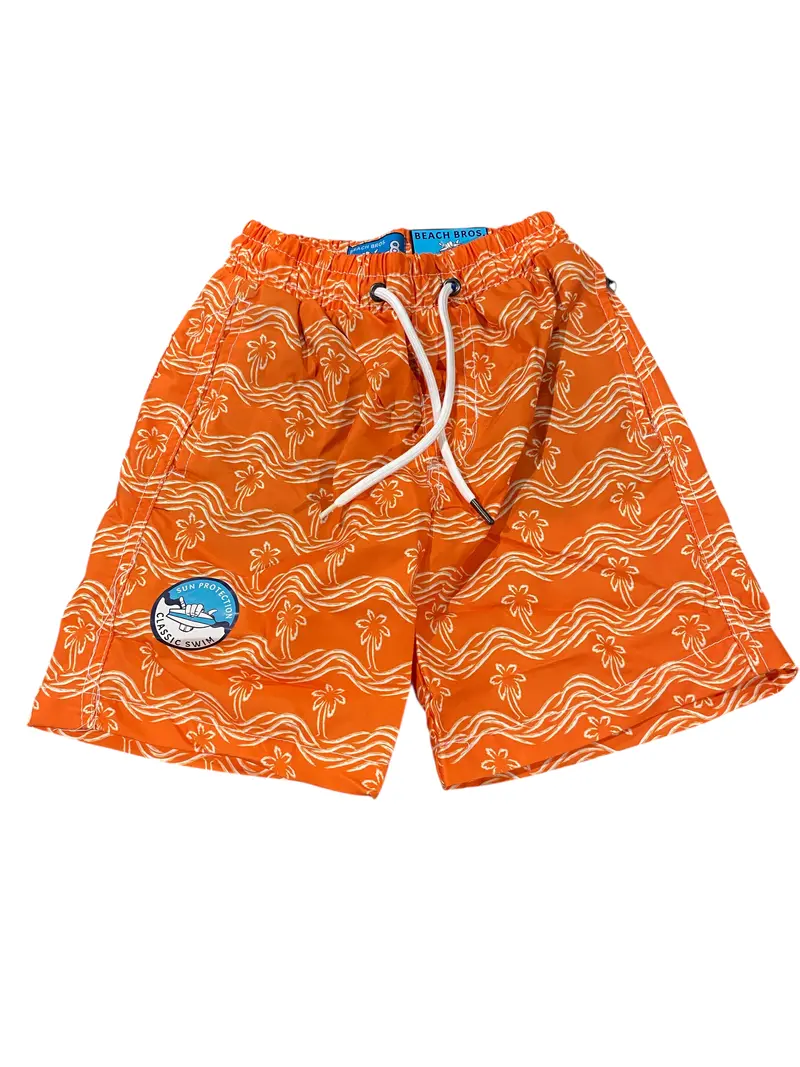 Beach Bros. Boys' Quick-Dry Swim Trunks In Bright Orange 1