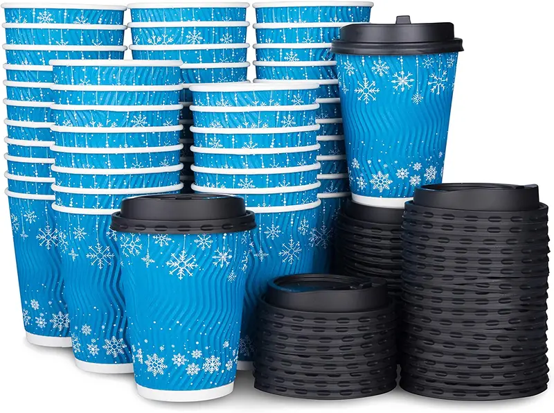 Compostable To-Go Cups – 12 Oz Hot & Cold Beverage Cups, 50-Pack, Made From Renewable Resources 1