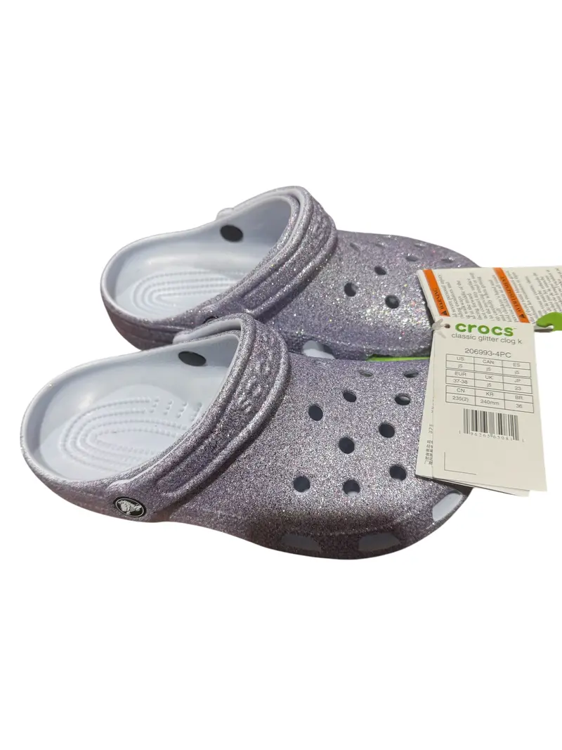 Crocs Classic Glitter Clog – Lightweight Foam Footwear (Style 205942) 1