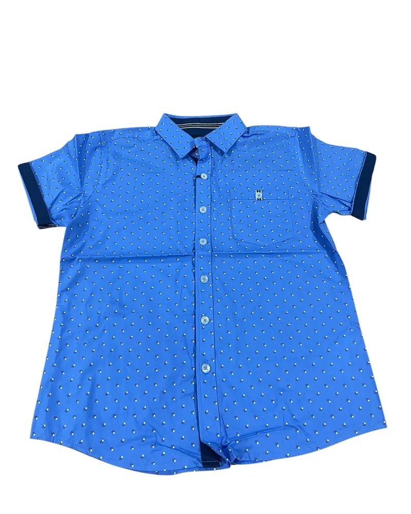 Day & Age Boys' Blue Short-Sleeve Button-Down Shirt 1