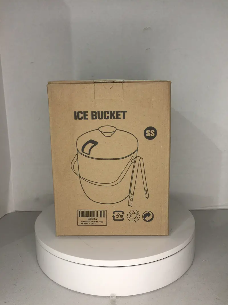Double-Walled Stainless Steel Ice Bucket – Includes Tongs, Ideal For Wine & Entertaining 1
