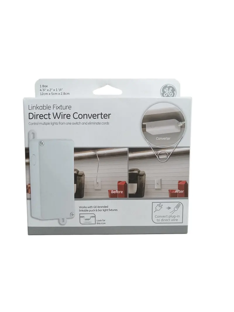 Enbrighten Direct-Wire Light Converter – Junction Box For Linkable Fixtures, White 1