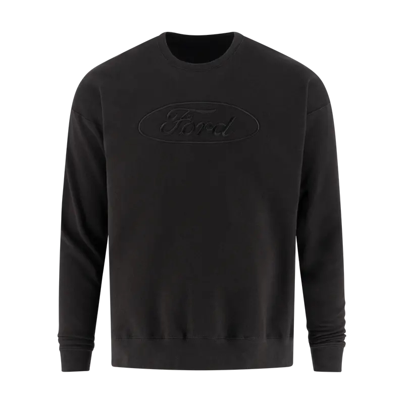 Ford Oval Logo Black Crewneck Sweatshirt 1