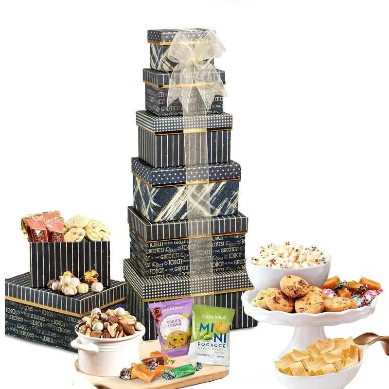 Gourmet 6-Tier Gift Basket – Curated Sweet And Savory Treats For Birthdays And Special Occasions 1