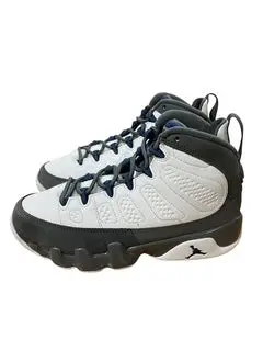 Kids' Air Jordan 9 Retro Sneakers In White, Blue, And Grey 1