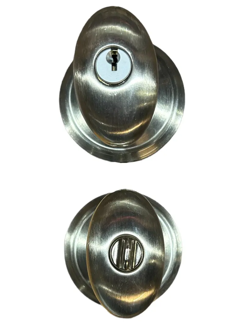 Schlage F51A Sie 619 Siena Keyed Entry Knob – Satin Nickel Finish, New In Box 1