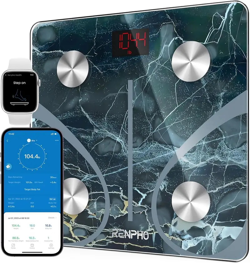 Smart Bluetooth Body Scale – Tracks Weight, Bmi, Body Fat, And More (400 Lb Capacity) 1