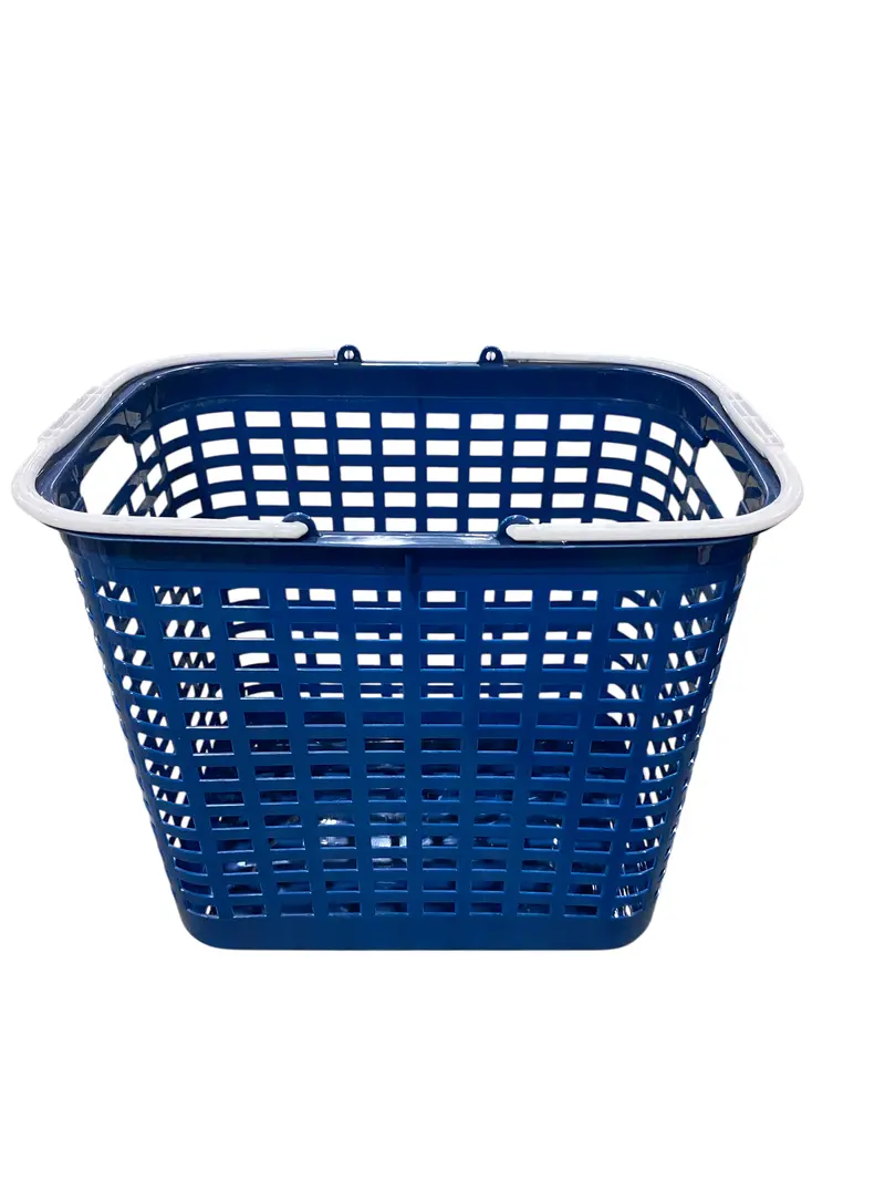 Tall Plastic Storage Basket With Reinforced Handles — Stackable & Durable 1