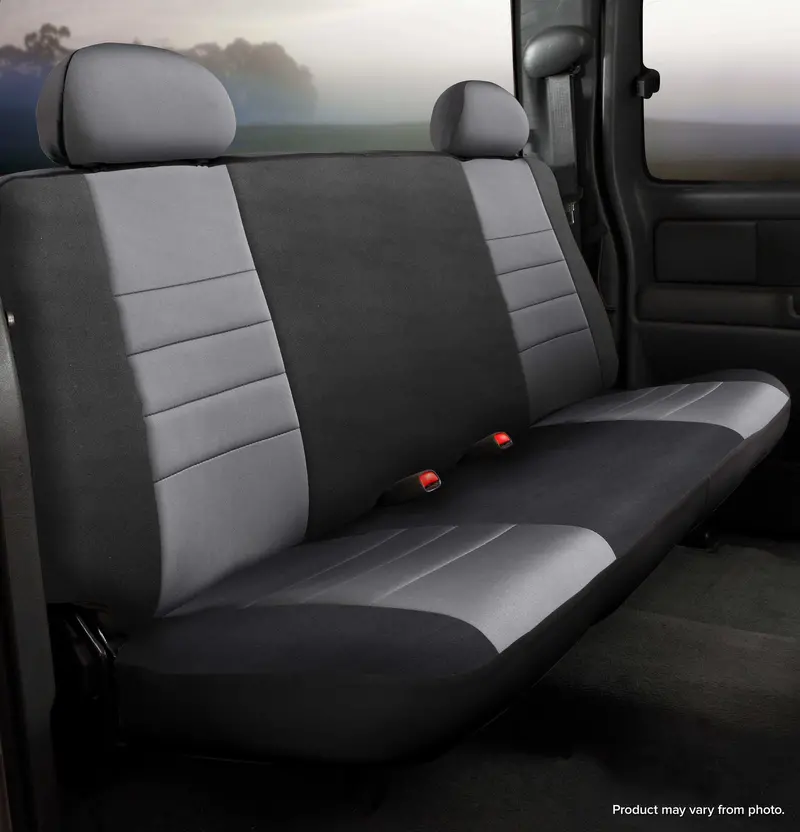 Fia Np90 Series Neoprene Rear Seat Cover – Custom Fit, Black/Gray Center Panel, Medina Moroccan Diamond Pattern (Model Np92-56 Gray) 1