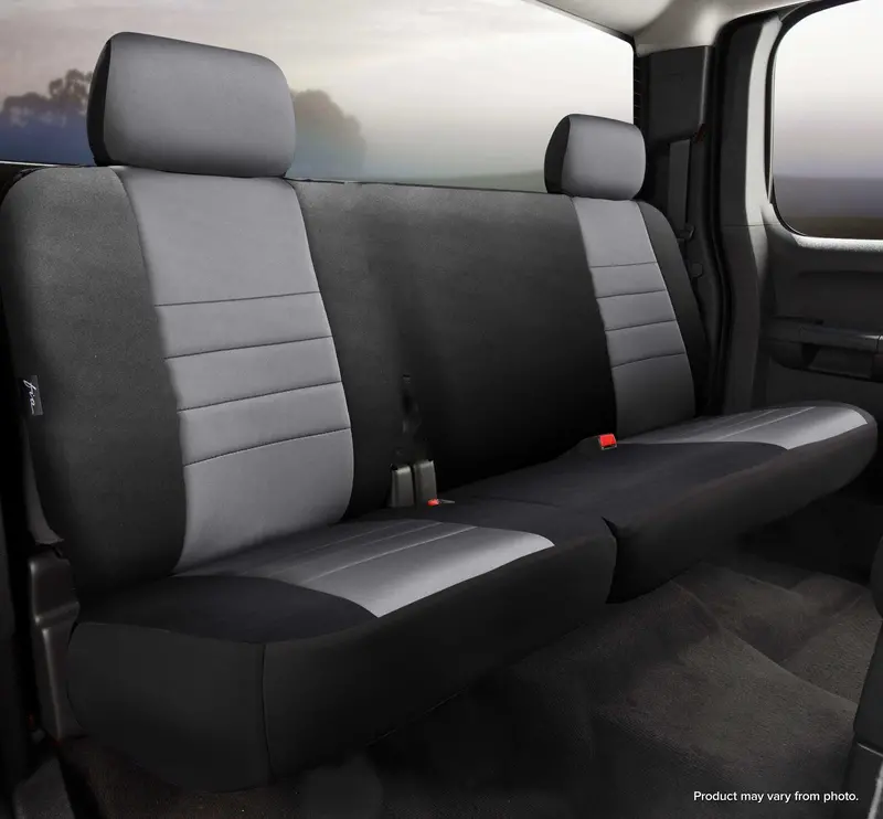 Fia Np92-67 Gray Custom Rear Seat Cover – Neoprene Fit With Black/Gray Center Panel 1