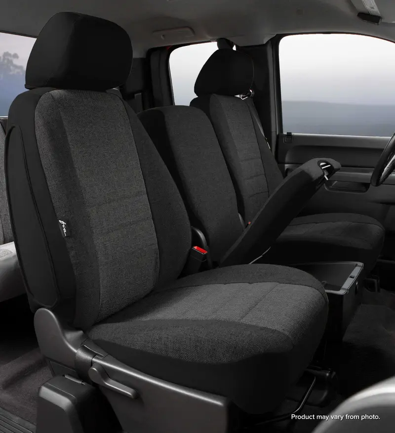 Fia Oe37-28 Taupe Oe30 Series Custom-Fit Tweed Front Seat Covers 1